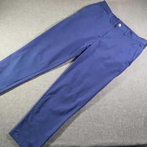 Twilory Pant Performance Fabric Slim Fit Mens 34x30 Blue Stretch Golf Casual